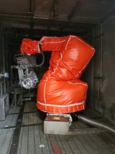 Housse protection robots industriels Fanuc - Protection textile haute performance