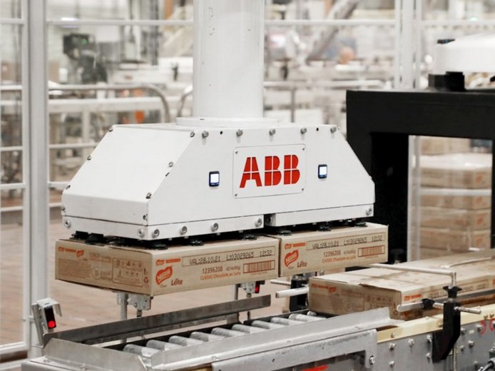 Beskyttelsesovertræk til paletiseringsrobotter ABB 4-akset