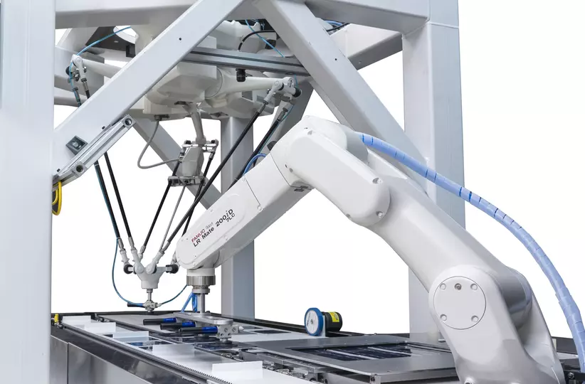 Housses de protection textile food-grade pour robots alimentaire FANUC NSF-H1 salles blanches hygiène pharmaceutique